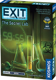 LockQuest Exit: The Game - The Secret Lab escape the room board game in a box cover image