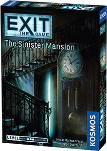 Exit: The Game - The Sinister Mansion escape the room board game in a box cover image