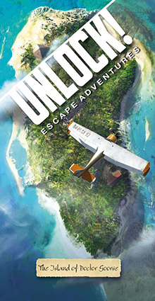 LockQuest Unlock! Escape Adventures - The Island of Dr. Goorse escape the room board game in a box cover image
